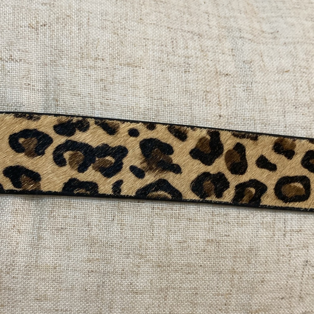 Leopard Print Belt with Gold Buckle - Picture 11 of 15
